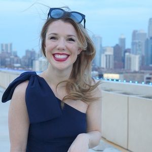 Gal Meets Glam Yvonne Dream Crepe Dress in Navy - LIKE NEW